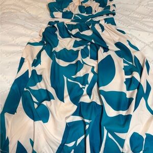 SHEIN Light Blue and White Garment Care Top